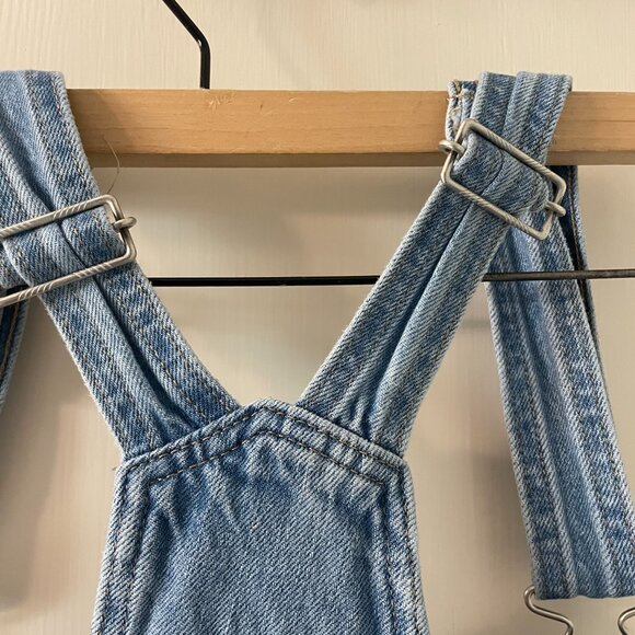 Levi's Shortalls Size M Two Horse Brand Overalls Shorts Medium Wash - Picture 5 of 12